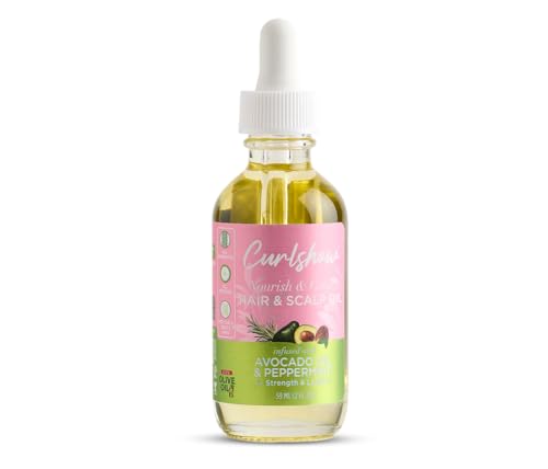 ORS Curlshow Nourish & Grow Hair & Scalp Oil with Avocado Oil & Peppermint for Strength & Length 2 Ounces Beauty & Personal Care ORS