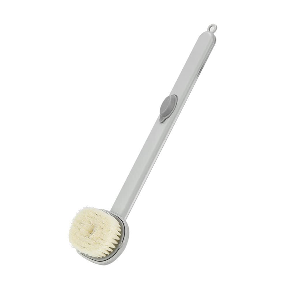 Shower Brush, Long Handle Shower Scrub Brush, Long Handle Bathroom Massage Cleaning Brush, Soap Dispenser Back Brush for Shower Brush Beauty and Personal Care Cricia