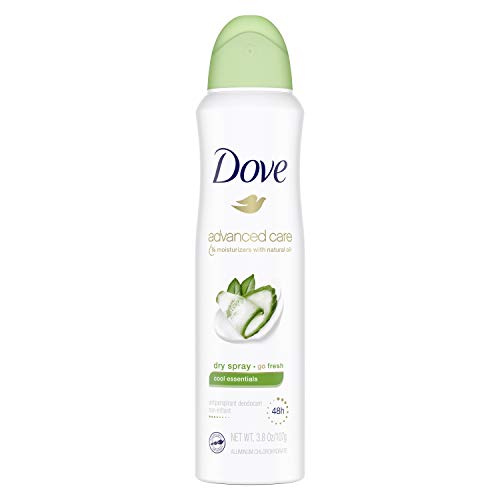 Dove Advanced Care Dry Spray Antiperspirant Deodorant for Women, Cool Essentials, for 48 Hour Protection And Soft And Comfortable Underarms, 3.8 oz Beauty and Personal Care Dove