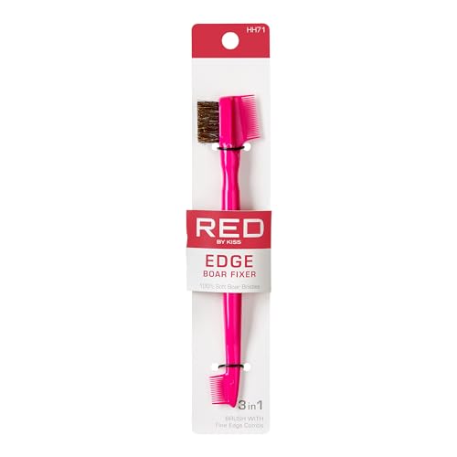 Red by Kiss Ultimate Edge Fixer Professional Boar Hair Brush (100% Boar Hair) (BSH28) Beauty & Personal Care Red by Kiss