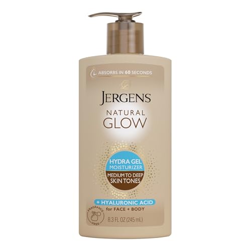 Jergens Natural Glow Hydra Gel Moisturizer, Gradual Tanning Lotion with Hyaluronic Acid, Hydrating Tanning Gel, Fragrance-Free Self Tanner, Medium Beauty and Personal Care Jergens Default Title