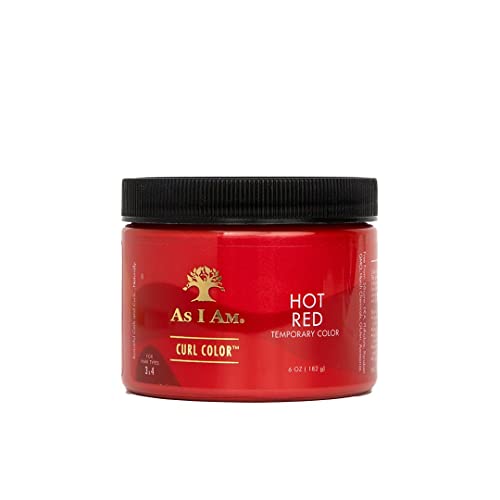 As I Am Curl Color - Hot Red - 6 oz - Temporary Color & Curling Gel - Medium Hold - Vegan & Cruelty Free Beauty & Personal Care As I Am