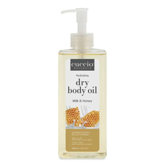 Cuccio Naturale Hydrating Dry Body Oil - Milk & Honey, Fast?Absorbing Non?Greasy Moisturizer for Comforted Soft Skin, 15.5 fl oz