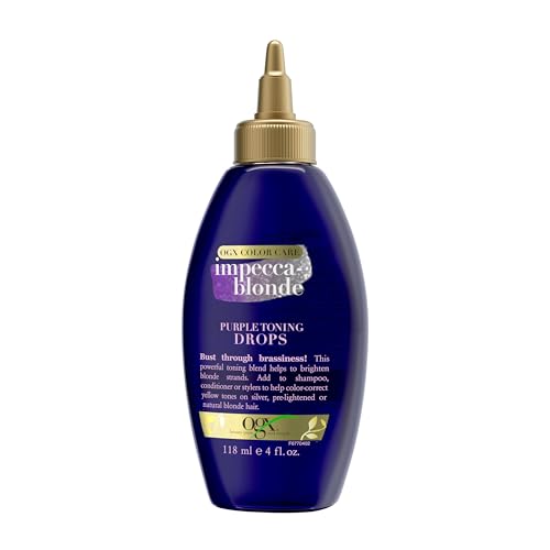 OGX Impecca-Blonde Purple Toning Drops for Blonde Enhance, 4 fl oz Beauty & Personal Care OGX