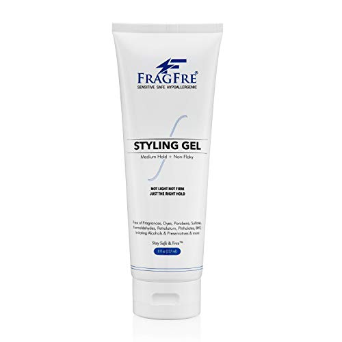 FRAGFRE Styling Gel Fragrance Free 8 oz Medium Hold - Hair Styling Gel for Sensitive Skin - Hypoallergenic Parabens Free - Gluten Free Vegan Cruelty Beauty & Personal Care FRAGFRE