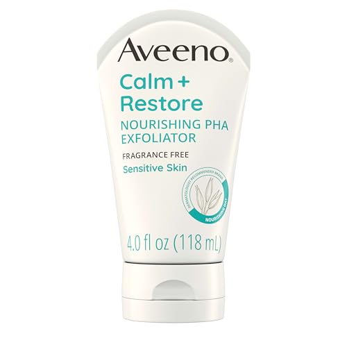 Aveeno Calm + Restore Nourishing PHA Facial Exfoliator Daily for Sensitive Skin, Fragrance-Free & Non-Abrasive Oat Formula to Gently Exfoliate Beauty & Personal Care Aveeno