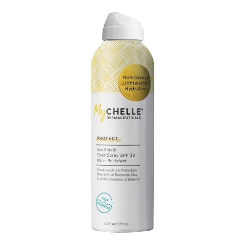 MyChelle Dermaceuticals Sun Shield Clear Spray SPF 30 (6 Fl Oz) - Liquid Zinc Sunscreen Spray with Bentonite Clay and Jojoba - Balances Oil Levels Beauty & Personal Care MyChelle Dermaceuticals