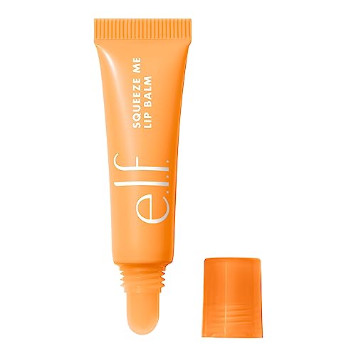 e.l.f. Squeeze Me Lip Balm, Moisturizing Lip Balm For A Sheer Tint Of Color, Infused With Hyaluronic Acid, Vegan , Peach Beauty & Personal Care e.l.f.