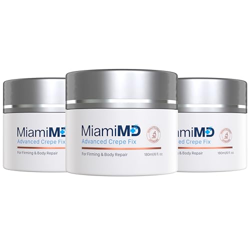 MiamiMD Advanced Crepe Fix - Anti Aging and Skin Firming Cream For All Skin Types - Cruelty Free, Paraben Free Skin Care - 180 ml (6 fl oz) - 3 PACK Beauty and Personal Care MiamiMD Default Title