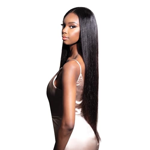 ModelModel Virgin Human Hair Weave Dream Weaver 3 Bundles Straight (NATURAL/BLACK, 10 12 14 Inch)