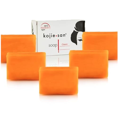 Kojie San Skin Brightening Soap - Bundle Pack - Original Kojic Acid, Dark Spot Remover Bar Soap with Coconut & Tea Tree Oil, 65g x 5 Bars Beauty & Personal Care Kojie San