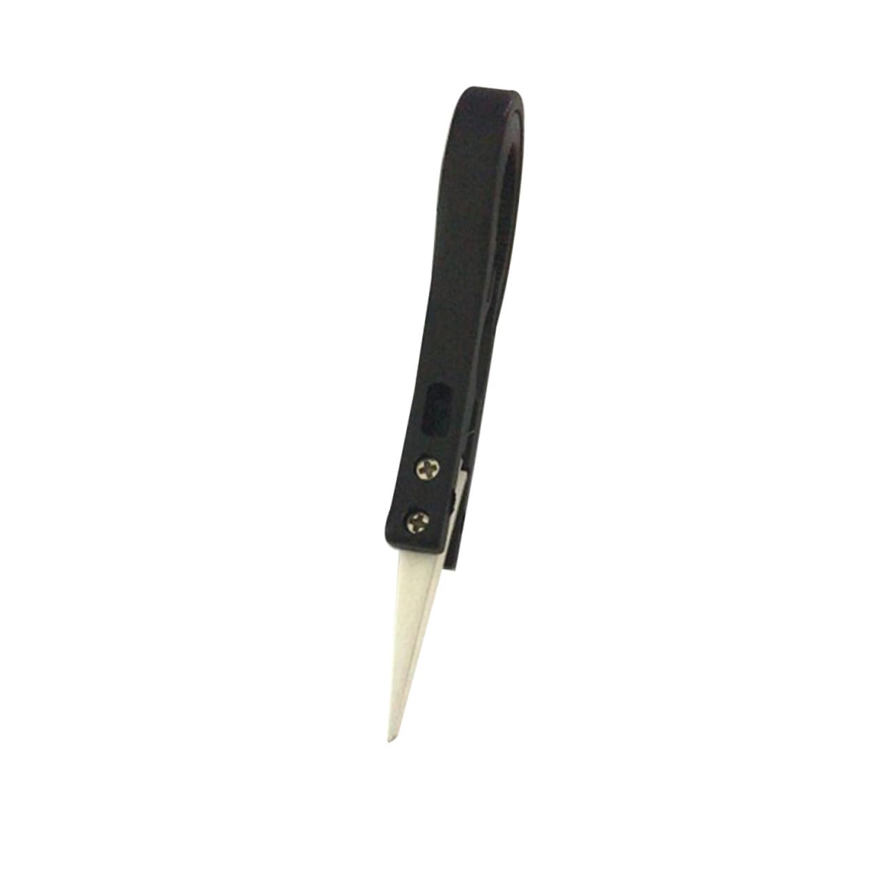 DOITOOL Pointed Tweezing Tool Ceramic Tweezer Spanner Non-conductive Heat Resistant Tweezers for Beauty and Personal Care DOITOOL