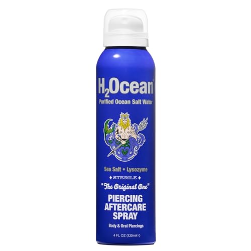 H2Ocean Piercing Aftercare Spray and Keloid Bump Removal- Sea Salt Spray for Body and Facial Piercings - Ear, Nose, Navel, Oral & Body Piercing Beauty and Personal Care H2Ocean Default Title