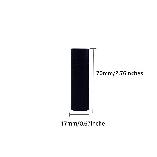 Paperboard Lip Balm Tubes,Cardboard Krafts Lipstick Tube Empty Lip Balm Container Round Paper Solid Perfume Tubes,10pcs (Black) Beauty & Personal Care glasstore
