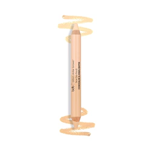 Billion Dollar Brows Duo Brow Highlighter & Concealer Pencil - 2-in-1 Creamy Formula for Lifting & Highlighting, Blendable Concealer & Buildable Beauty & Personal Care billion dollar brows