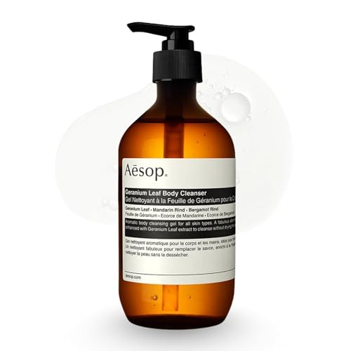 Aesop Geranium Leaf Body Cleanser | Gentle Shower Gel with Geranium, Mandarin and Bergamot Essential Oil Blend to Refresh & Balance Skin | 500 mL Beauty & Personal Care Aesop