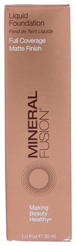 Mineral Fusion Full Coverage Foundation, Liquid Foundation - Neutral 1- Fair Complexion w/Neutral Undertones, Lightweight Matte Finish, Up to 12 Hr Beauty & Personal Care Mineral Fusion