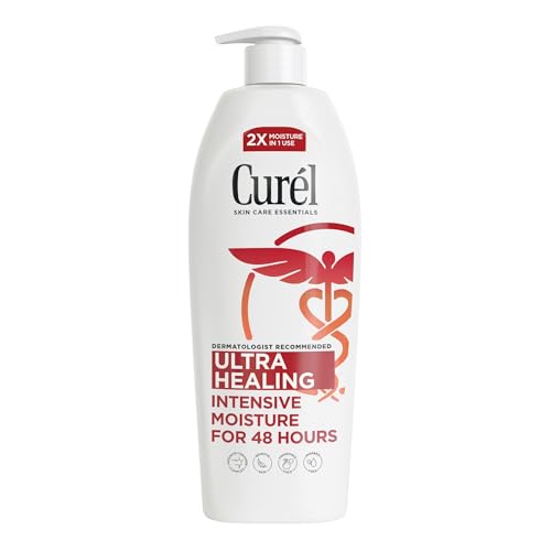 Curel Ultra Healing Lotion for Sensitive and Dry Skin, Hand and Body Lotion Repairs Moisture Barrier, Ceramide Moisturizer, Fragrance-Free Beauty & Personal Care Curel