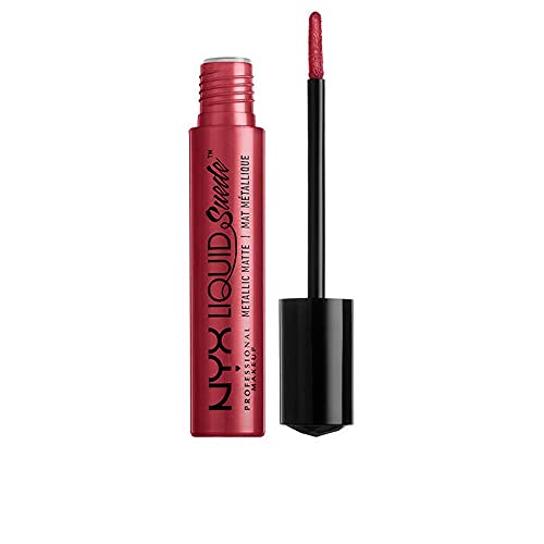 NYX PROFESSIONAL MAKEUP Liquid Suede Metallic Matte Lipstick - Modern Maven (Deep Wine With Blue Brown Pearl) Beauty & Personal Care NYX PROFESSIONAL MAKEUP