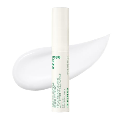 innisfree Green Tea Caffeine Depuffing Eye Serum Roll-On with Niacinamide & Hyaluronic Acid, Cooling Korean Under Eye Roller for Puffiness, Dark Beauty and Personal Care innisfree Default Title