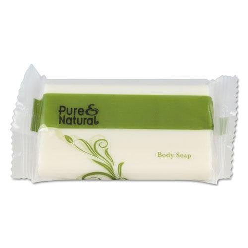 PUREANDNATURAL 500150 Body amp; Facial Soap, 1.5 oz, Fresh Scent, White, 500/Carton Beauty & Personal Care Pure