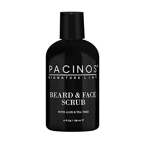 Pacinos Shave System, Beard and Face Scrub, Men's Skin Care, Best Organic Natural Shampoo, Aloe Vera and Tea Tree Extract, Removes Impurities, 4 oz Beauty & Personal Care Pacinos