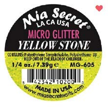 Mia Secret Professional Nail System Micro Glitter - .25 oz (Yellow Stone) Beauty & Personal Care Mia Secret