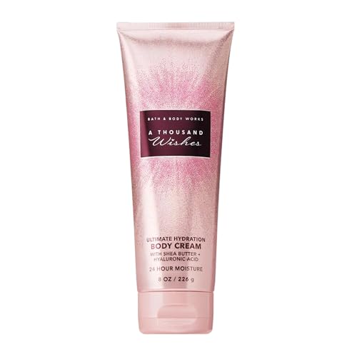 Bath & Body Works A Thousand Wishes Body Cream, Ultimate Hydration Moisturizer with Shea Butter & Hyaluronic Acid for Dry Skin, Prosecco and Peony Beauty & Personal Care Bath & Body Works