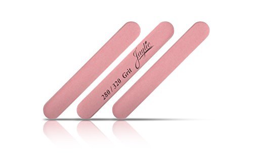 Iridesi Mini Nail Files Pink 3.5 Inches Long by 1/2 Inch Wide Emery Boards 280/320 Grit 12 Fingernail Filers Per Pack Beauty & Personal Care Jaylie