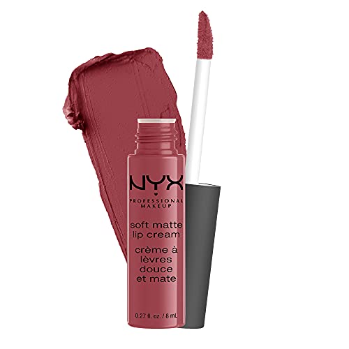 NYX PROFESSIONAL MAKEUP Soft Matte Lip Cream, Lightweight Liquid Lipstick - Budapest (Deep Mauve With Red Undertone) Beauty & Personal Care NYX PROFESSIONAL MAKEUP