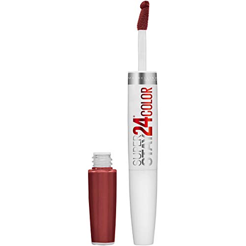 Maybelline Super Stay 24, 2-Step Liquid Lipstick Makeup, Long Lasting Highly Pigmented Color with Moisturizing Balm, Everlasting Wine, Plum Red, 1 Beauty & Personal Care MAYBELLINE