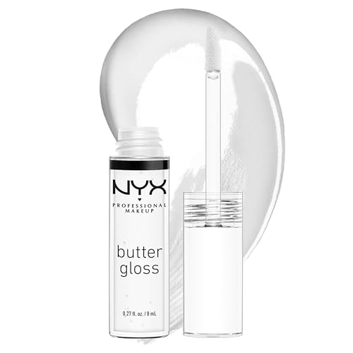 NYX PROFESSIONAL MAKEUP Butter Gloss, Non-Sticky Lip Gloss - Sugar Glass ,Clear Beauty & Personal Care NYX PROFESSIONAL MAKEUP