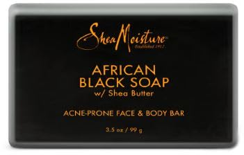 SheaMoisture Face and Body Bar for Oily, Blemish Prone Skin African Soap Paraben Free, Black, Tea Tree, 3.5 Oz Beauty & Personal Care Shea Moisture