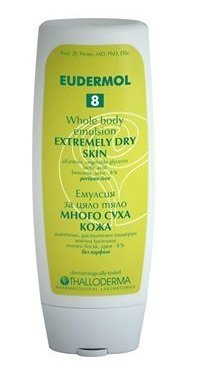 Eudermol 8 - Whole-Body Emulsion for Extremely Dry Skin - With 8% Urea, Vegetable Glycerin, Lactic Acid, Allantoin & Beeswax- Perfume-Free - 200ml by Beauty & Personal Care Thalloderma