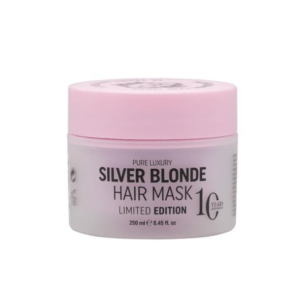 RICH Pure Luxury Silver Blonde Hair Mask - Purple Hair Treatment for Blonde, Platinum, Bleached, Silver, Gray, Ash & Brassy Hair - No Yellow Tones -