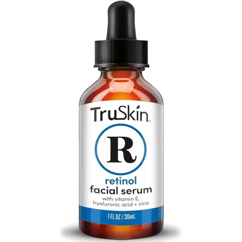 TruSkin Retinol Serum for Face - Gentle, Skin Friendly Anti-Aging Retinoid with Hyaluronic Acid, Cica & Vitamin E - Retinol Facial Serum Beauty & Personal Care TruSkin