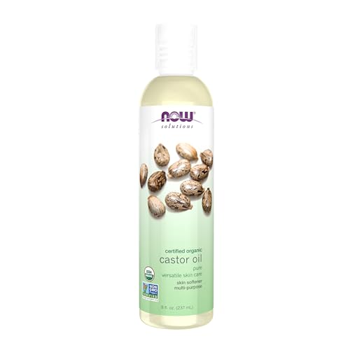 NOW Foods Solutions, Organic Castor Oil, 100% Pure Versatile Skin Care, Multi-Purpose Skin Softener, 8-Ounce Beauty & Personal Care NOW Foods