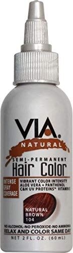 Via Natural Semi-Perm 2 oz. Color # 104 Natural Brown Beauty & Personal Care Via Natural