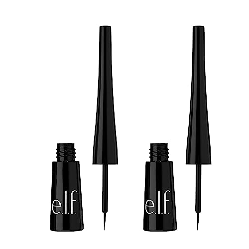 e.l.f. Expert Liquid Liner, High-Pigmented, Extra-Fine Liquid Eyeliner For Precise Definition, Long-Lasting, Vegan & Cruelty-Free, Jet Black, 0.14 oz Beauty & Personal Care e.l.f.