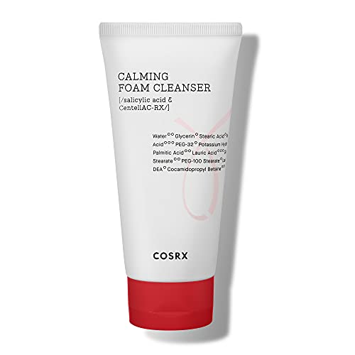 COSRX AC Collection Calming Foam Cleanser, 150ml / 5.07 fl.oz | Salicylic Acid Acne Cleanser | Animal Testing Free, Paraben Free, Korean Skin Care Beauty & Personal Care COSRX