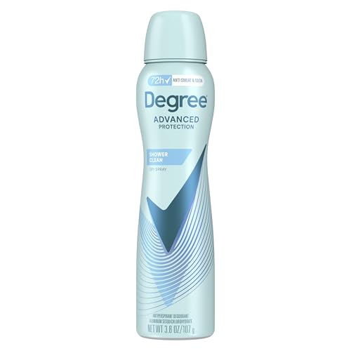 Degree Advanced Antiperspirant Deodorant Dry Spray Shower Clean 72-Hour Sweat and Odor Protection Spray Antiperspirant For Women With MotionSense Beauty and Personal Care Degree