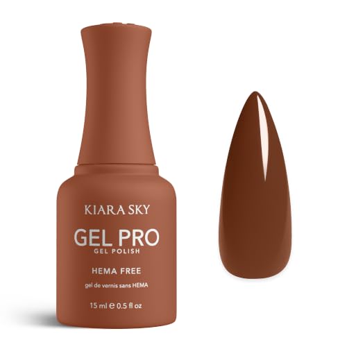 KIARA SKY Gel Pro HEMA-Free Gel Nail Polish | Full Coverage, 28+ Day Wear, Self-Leveling, UV/LED Soak-Off, 0.5 fl oz | Wood-N't Mind #126