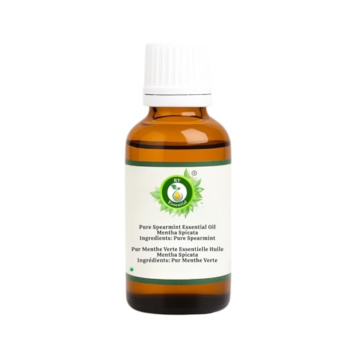 R V Essential Pure Spearmint Essential Oil 5ml (0.169oz)- Mentha Spicata (100% Pure and Natural Therapeutic Grade) Beauty and Personal Care R V Essential