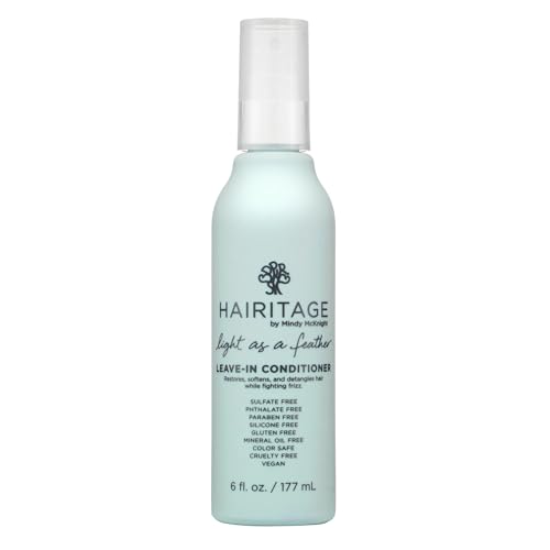 Hairitage Detangling Leave-in Conditioner Spray - Leave In Hair Treatment for Dry Damaged + Curly, Fine, Wavy, Frizzy Hair - Lightweight Formula -