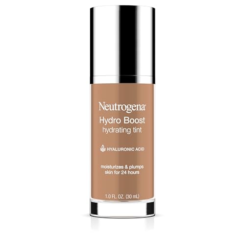 Neutrogena Hydro Boost Hydrating Tint Foundation Makeup for Dry Skin, with Hyaluronic Acid, Lightweight Oil-Free Water Gel, Non-Comedogenic, 115 Cocoa Beauty & Personal Care Neutrogena