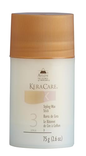 KeraCare Hair Wax Stick 2.6oz - Slicked Back Hair, Buns & Ponytails - Professional Frizz, Flyaway, & Edge Control - Castor Seed Oil - For All Hair