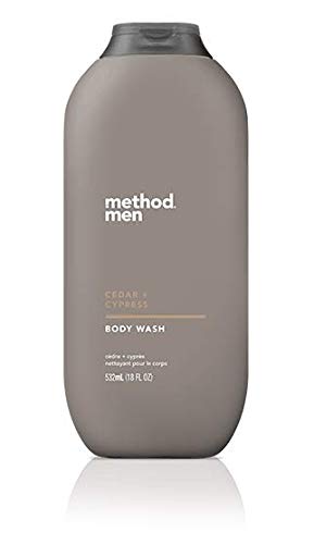 Method Men's - Cedar + Cypress Body Wash 18 Ounce & Cedar + Cyprus Bar Soap - Set of 2 Beauty & Personal Care Method Lights