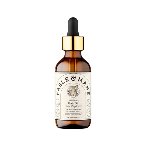 Fable and Mane Hair Oil - HoliRoots Strengthening Serum for Damaged, Frizzy Hair with Ashwagandha, Castor Oil & Scalp Treatment - 1.8FL oz Beauty and Personal Care Fable & Mane Default Title