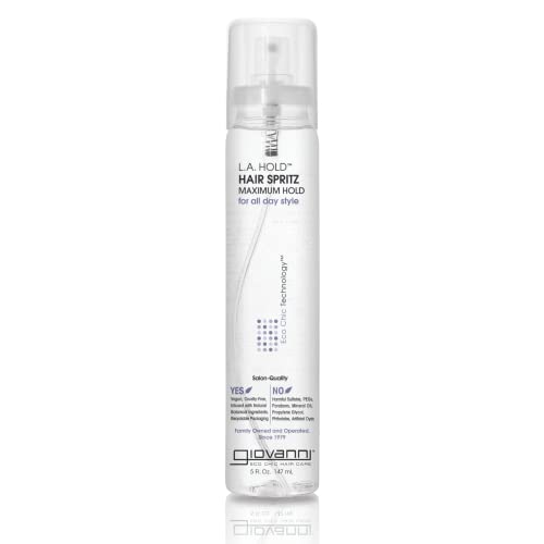 GIOVANNI L.A. Hold Hair Spritz - Maximum Hold Styling Spray, Lightweight, Lauryl & Laureth Sulfate Free - 5 oz Beauty & Personal Care GIOVANNI