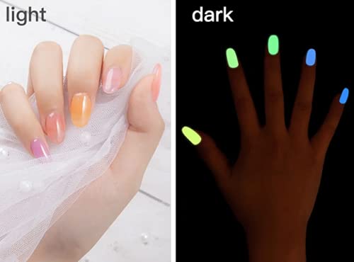 Cre8tion Glow in The Dark Soak Off Top Coat Gel Polish led uv lamp needed Curing Nail Art Nail Polish Beauty & Personal Care Cre8tion